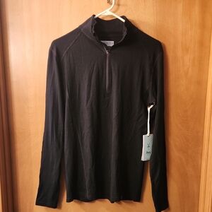 Ibex Woolies Tech 1/4 zip Baselayer Black